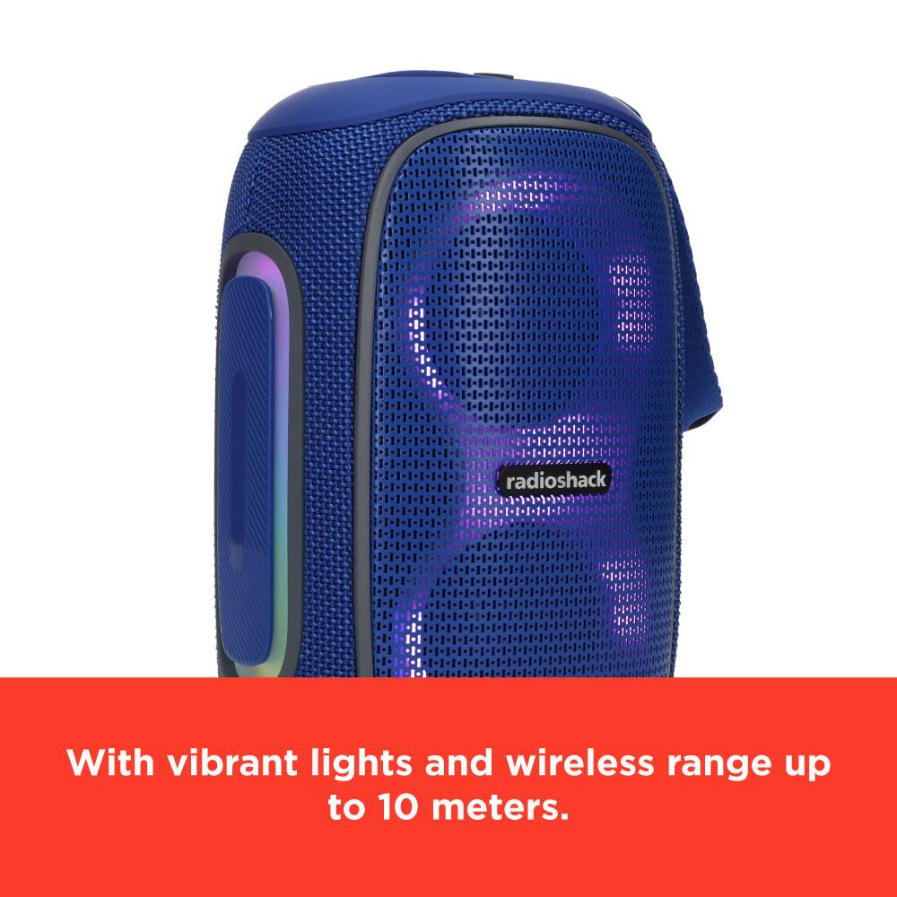 With vibrant lights and wireless range up to 10 meters.