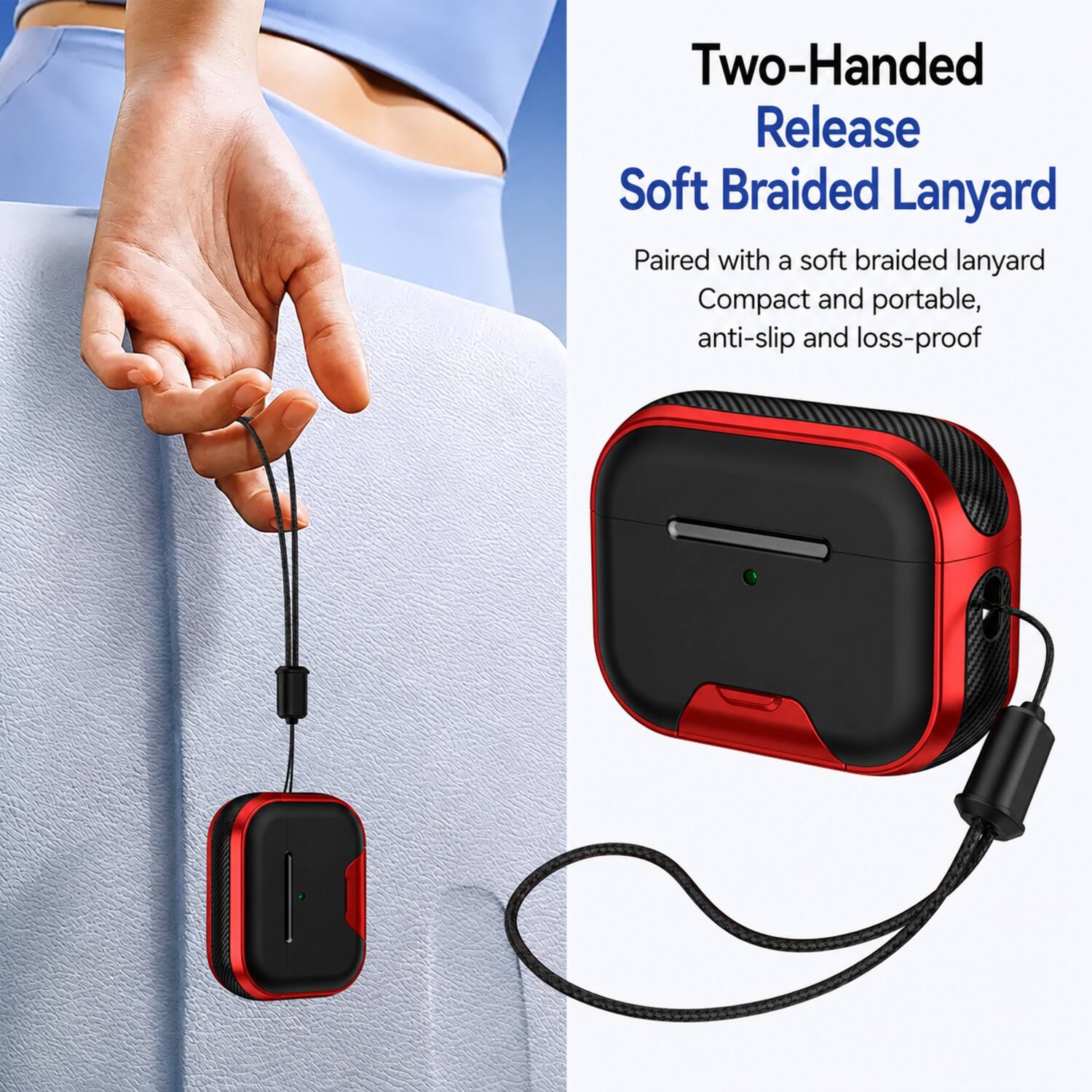 Two-Handed Release Soft Braided Lanyard

Paired with a soft braided lanyard

Compact and portable, anti-slip and loss-proof