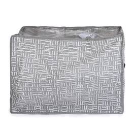 Elle Decor - Blanket Storage Bag Stackable and Breathable Organizer, 24" x 17.75" x 12" - Gray