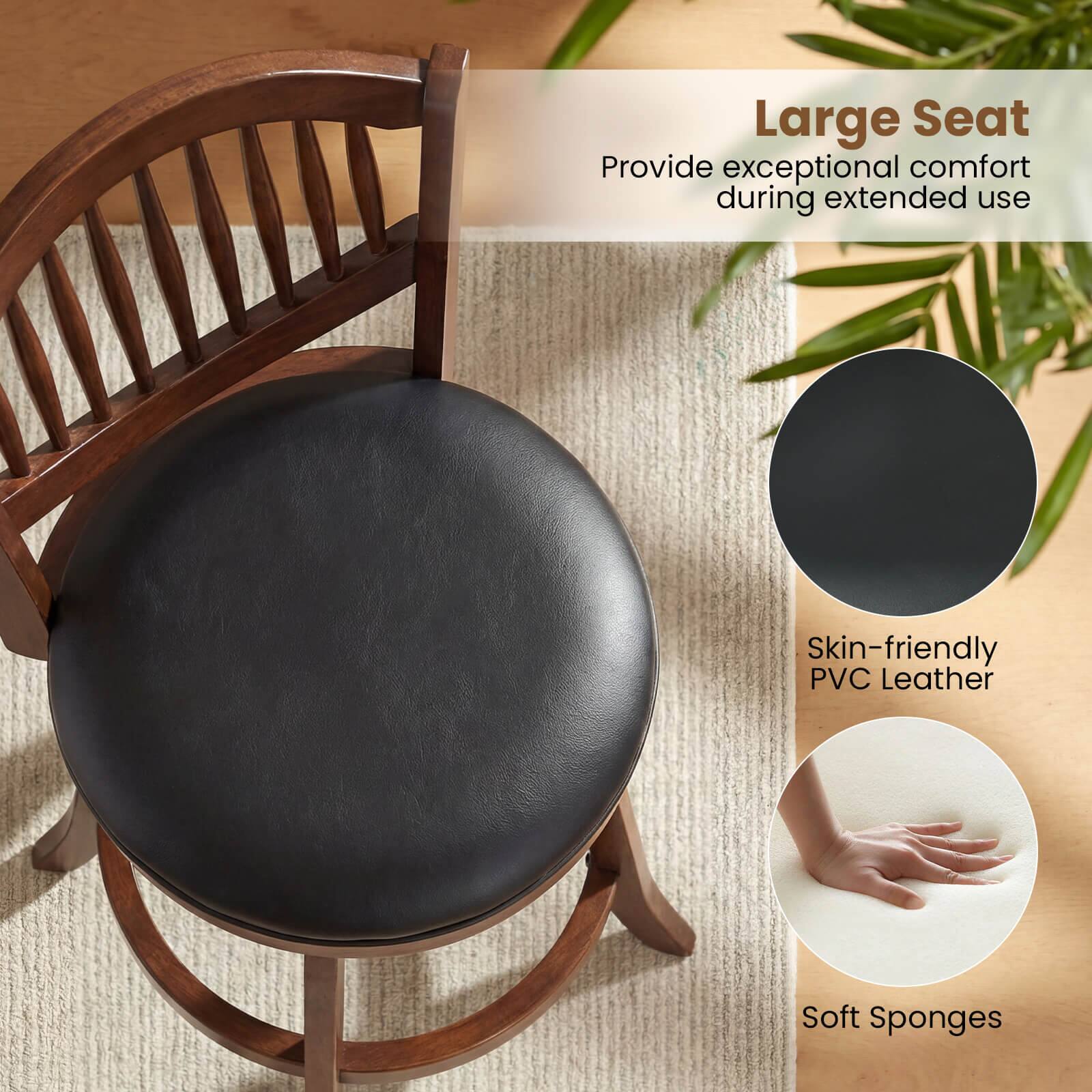 Large Seat  
Provide exceptional comfort during extended use  

Skin-friendly PVC Leather  

Soft Sponges