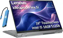 Lenovo - IdeaPad 5i 2-in-1 16" FHD+ Touchscreen Laptop - Intel Core 5 120U with 16GB Memory - 512GB SSD - Windows 11 - IdeaPad 5i 2-in-1 - Luna Grey