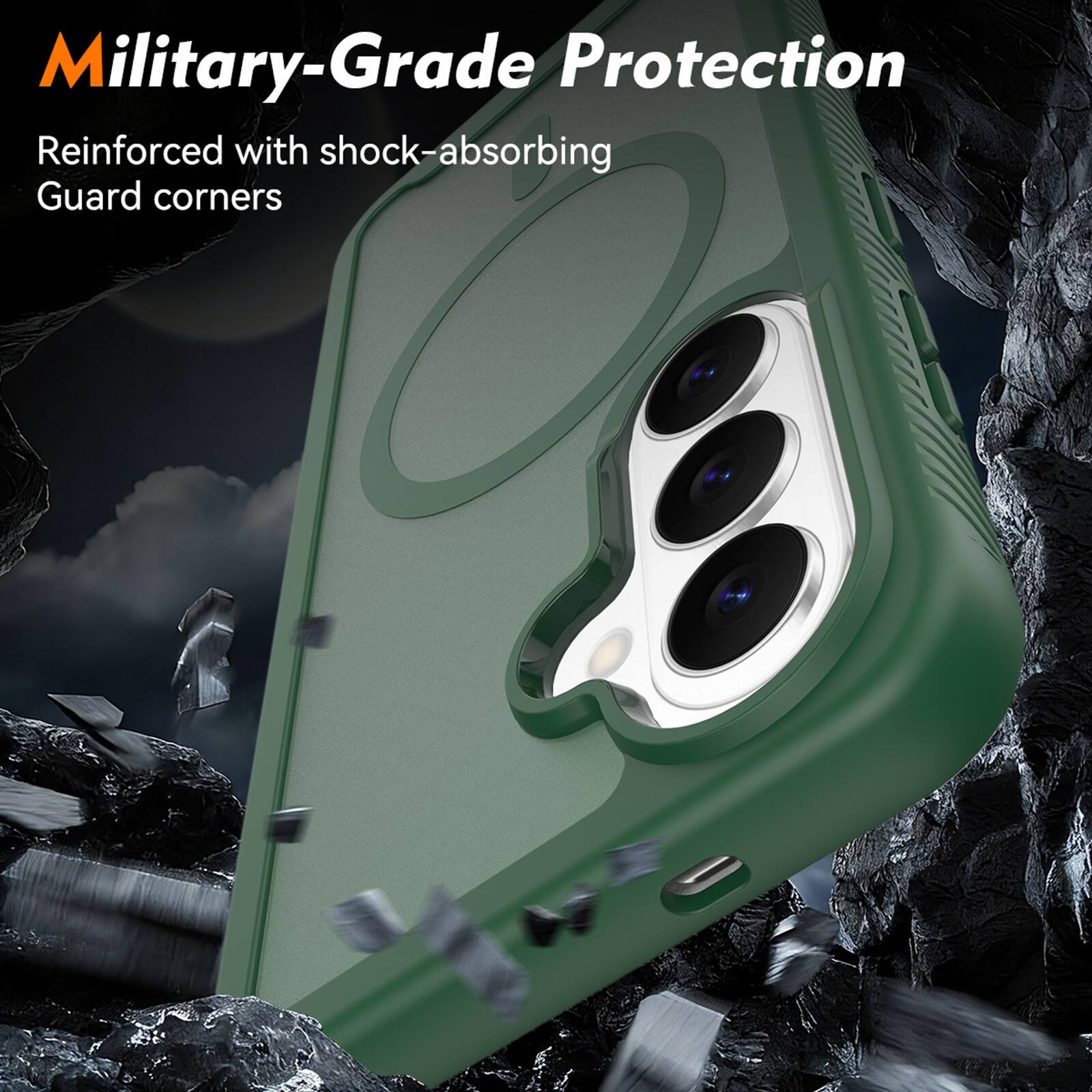 Military-Grade Protection  
Reinforced with shock-absorbing Guard corners