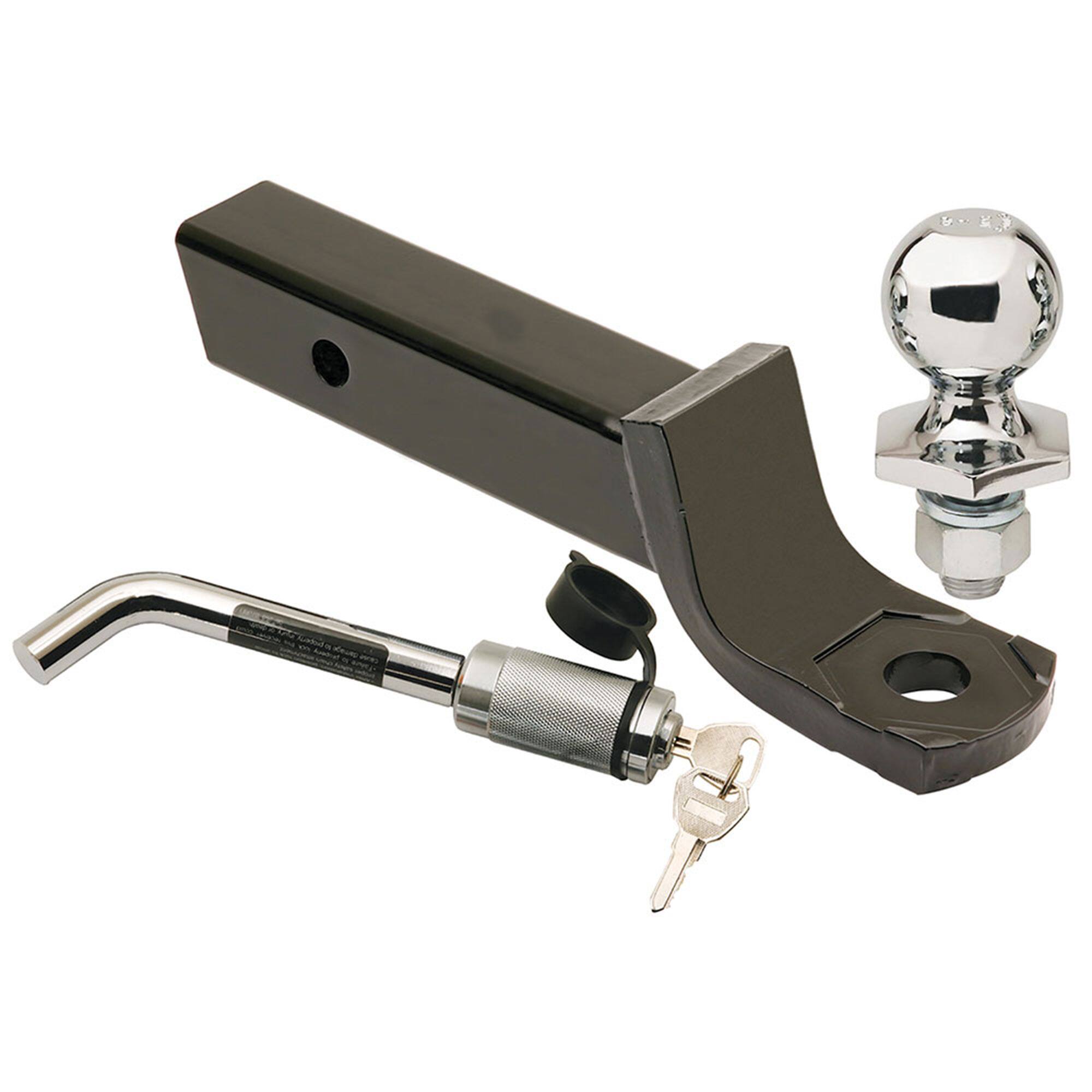 Front. Reese Towpower - Reese Interlock Trailer Hitch Ball Mount Security Kit, 6000 Pounds Capacity - Black.