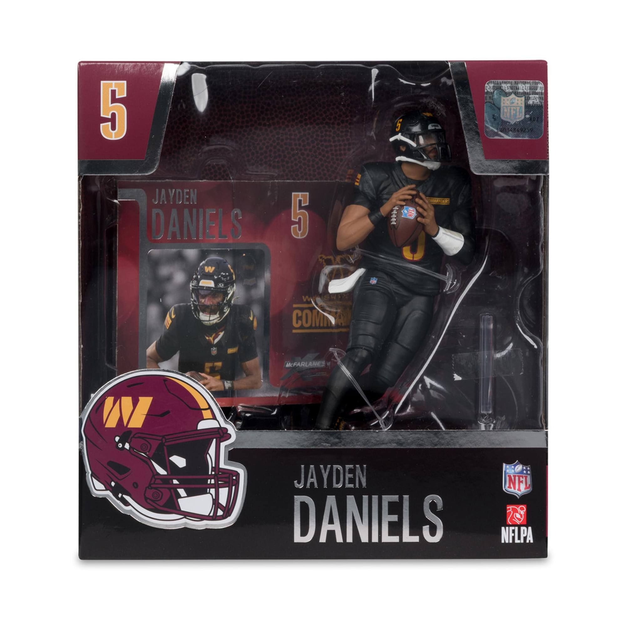 5 JAYDEN DANIELS W 5  
NFL 054849239  
Waxto W.COM  
AFARLANC  
N  
JAYDEN DANIELS  
NFL 7S  
NFLPA