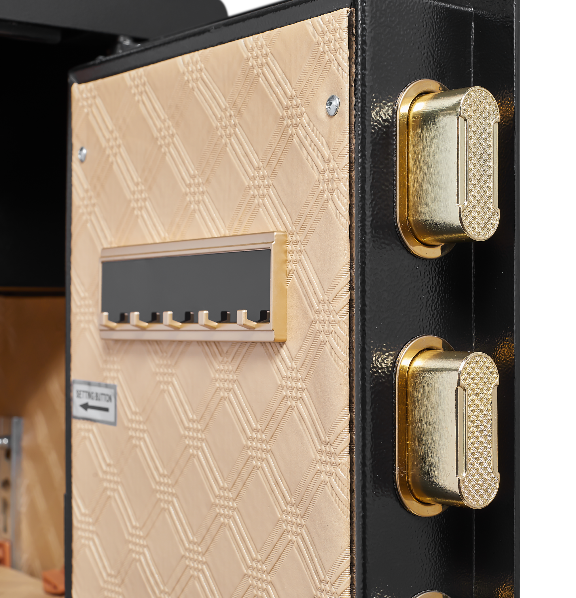 Alt View 4. Akoasm - Digital Security Safe Box with Keypad and Keys, Anti-Theft Home Safe for Money, Jewelry, Documents w/ LED Light.