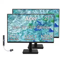 Acer 27" Vero V7 V277 Gbmipx: FHD 1500:1 120Hz 1920 x 1080 Contrast ratio Refresh rate