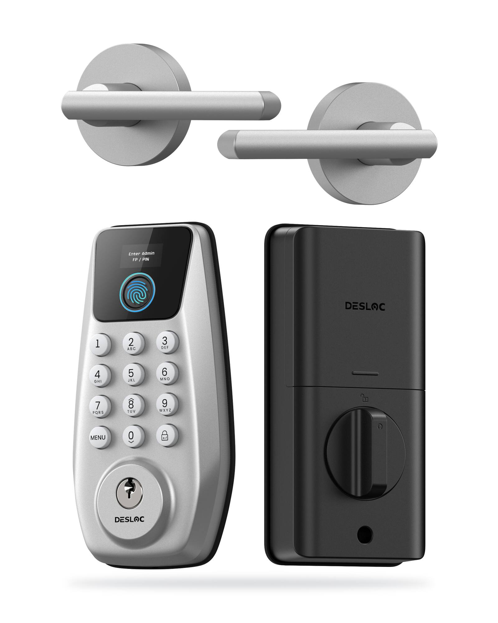 DESLOC - C110 Smart Lock Fingerprint and Levels - Silver