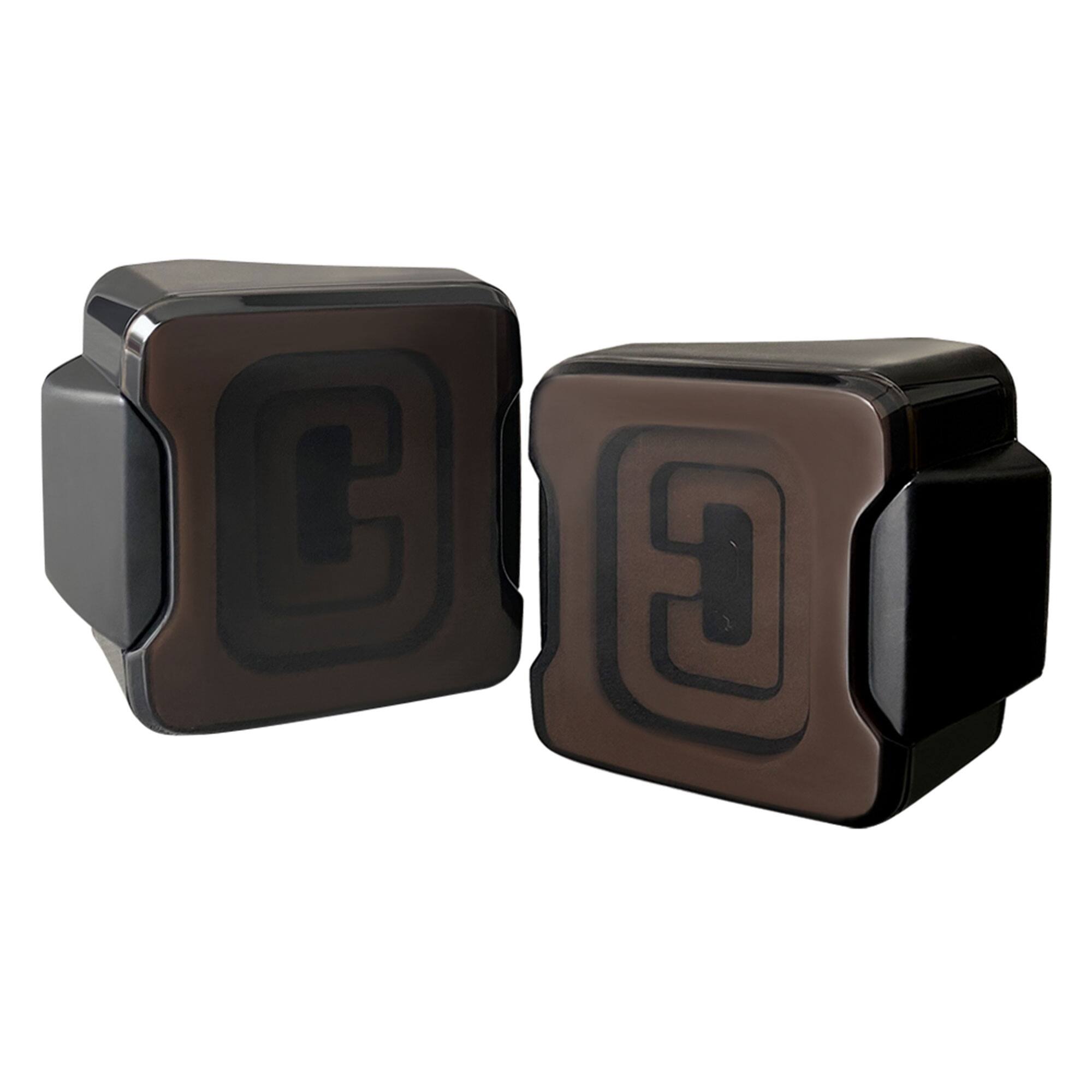 Front. AMERICAN MODIFIED - AMERICAN MODIFIED Smoked Tail Lights Compatible with 07-18 Jeep Wrangler JK/JKU - Smoked lens/Satin black housing.