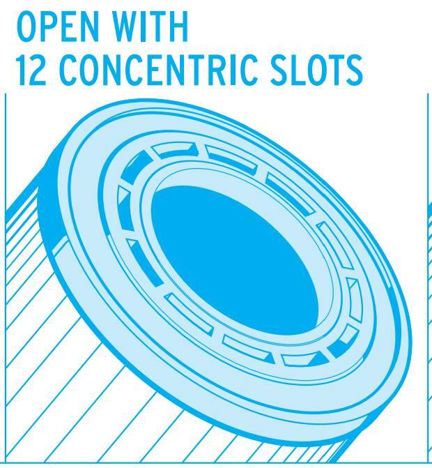 OPEN WITH 12 CONCENTRIC SLOTS
