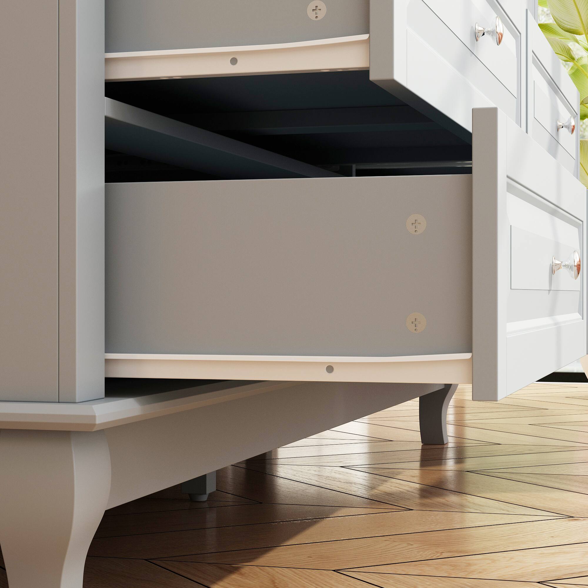 Alt View 6. FUFU & GAGA - FUFU&GAGA Multi - Drawer Dresser: Smart Storage, Versatile Charm - Dark Blue.