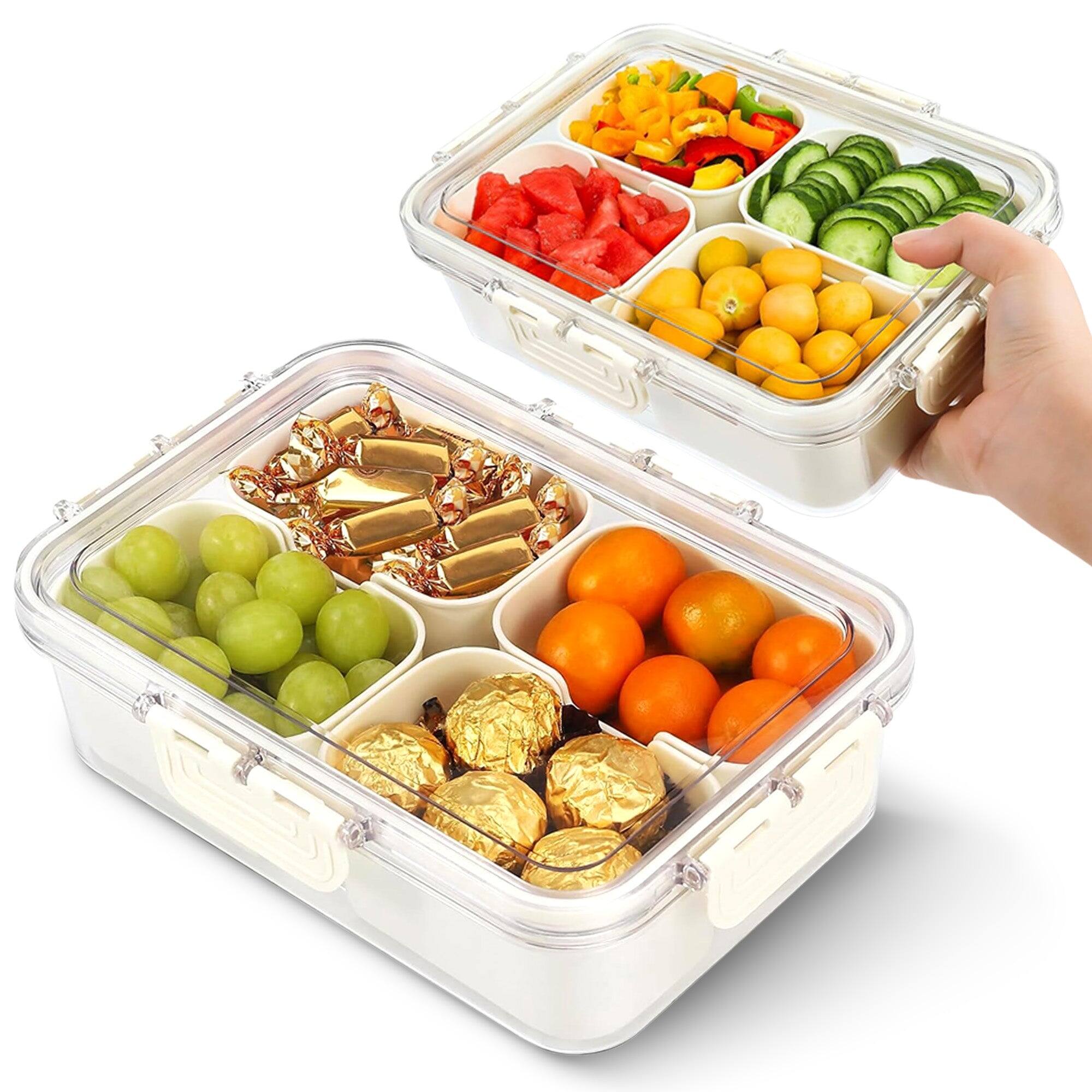 Front. Cheer Collection - 4 Compartment Airtight Food Storage Container with Nested - No Color Family.