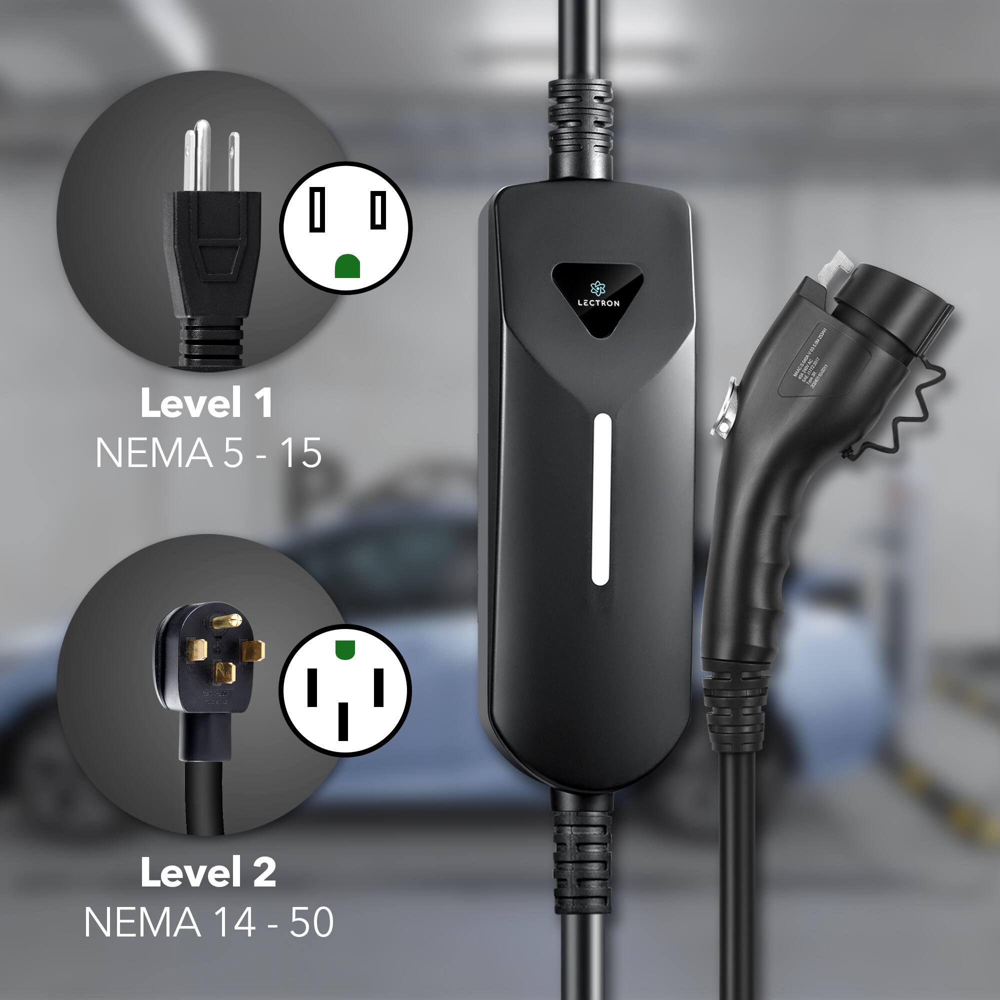 LEVEL 1: NEMA 5-15   i 4 i Level 2: NEMA 14-50  14-50