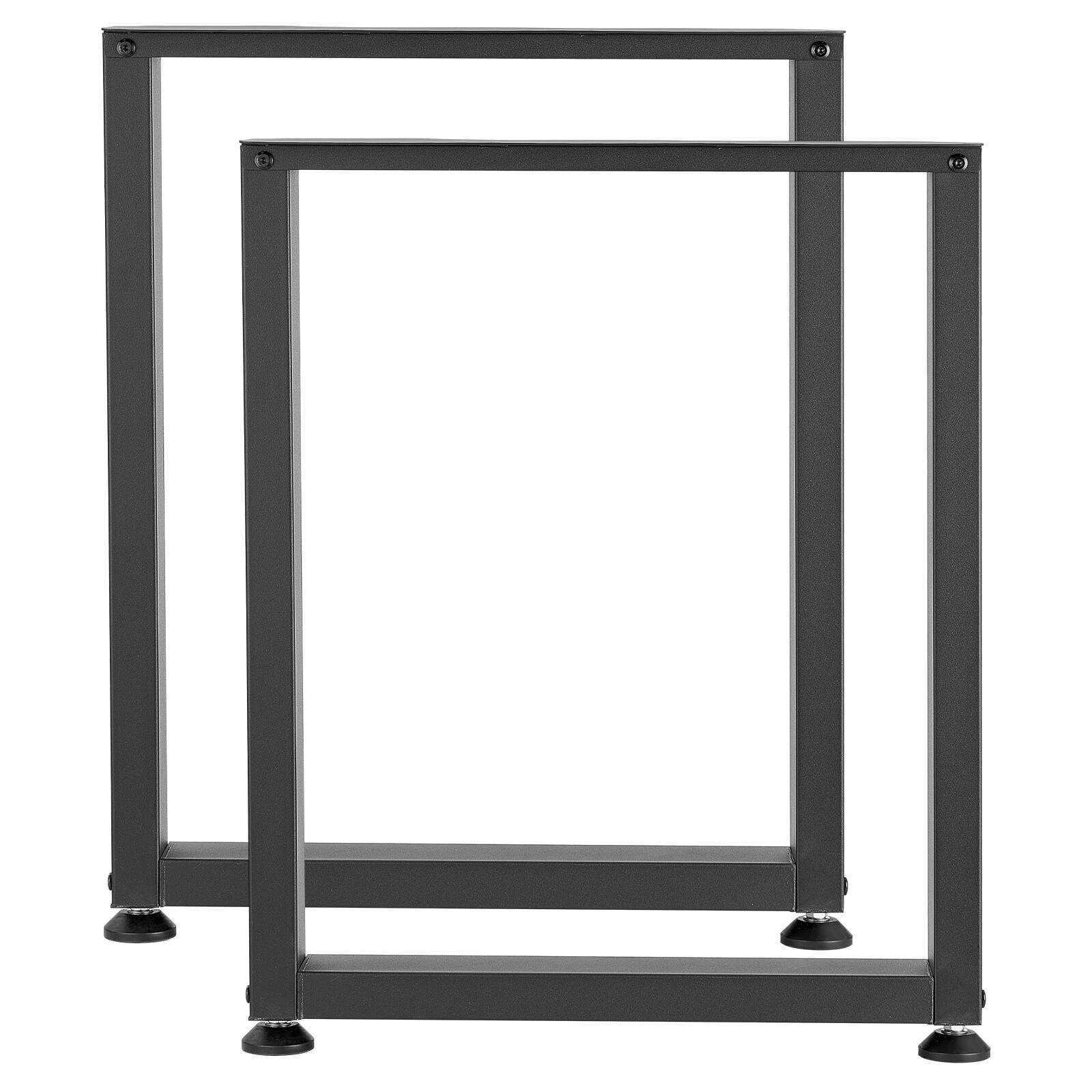 Alt View 5. VEVOR - Table Legs, 29.5" H x 23.6" W Square Steel Furniture Legs, Modular Design, Easy Assembly, 2204 lbs Max Load Heavy Duty - Black.