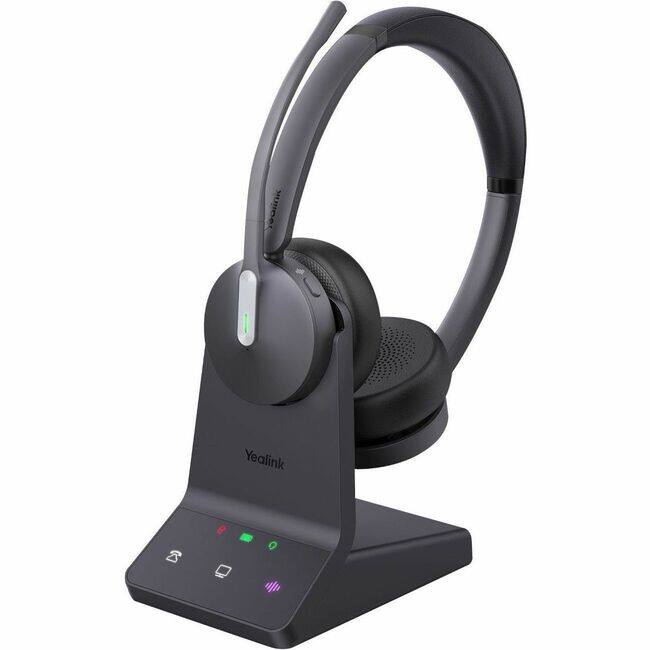 Yealink - WH64 Headset - Microsoft Teams Certification - Stereo - Wireless - Bluetooth/DECT - 492.1 ft - 20 Hz to 20 kHz - Black