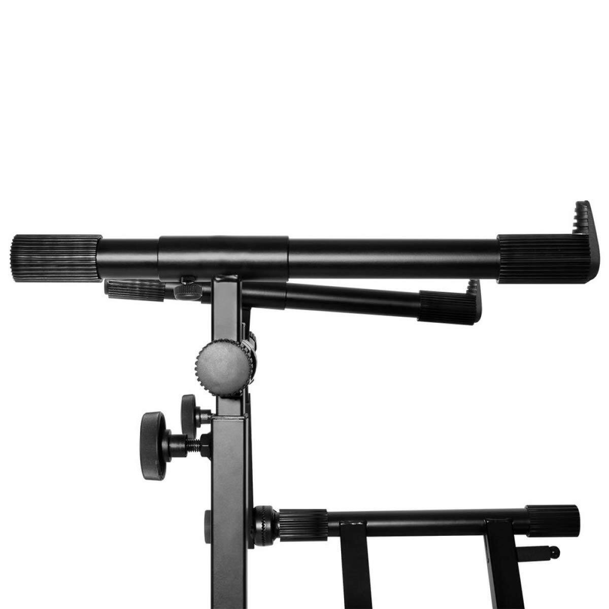 Alt View 9. On Stage Stands - On-Stage KS7292 Double-X Ergo Lok Keyboard Stand with 2nd Tier,Black - "NA".