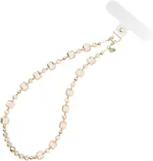 Front. VELVET CAVIAR - Velvet Caviar Phone Charm Wristlet- Nude Cube - Nude Cube.