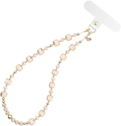 Front. VELVET CAVIAR - Velvet Caviar Phone Charm Wristlet- Nude Cube - Nude Cube.