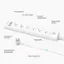 Power Indicator, 6 x Smart Outlets, Individual On/Off Buttons, Power On/Off Button, 3 x Always On USB Ports, Status LEDs, Angled Design for Space Savings, 0.95m Length Cord