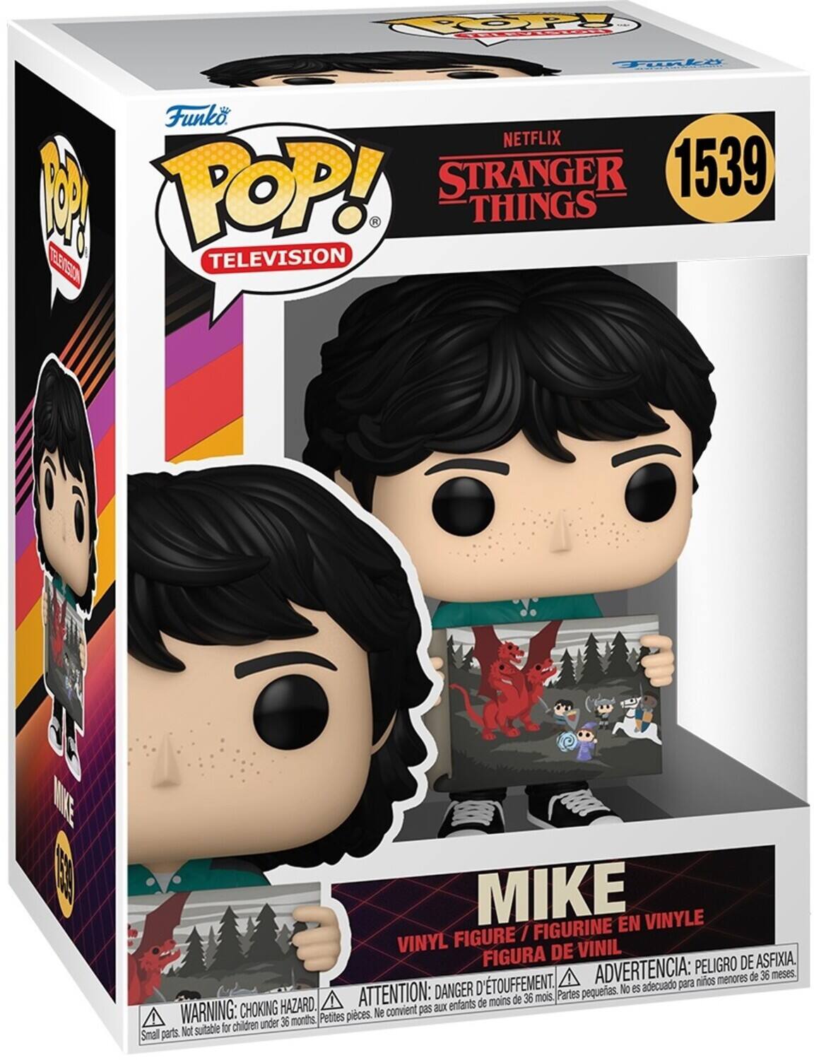 TOP! Tanle d Funko NETFLIX A POP! STRANGER 1539 THINGS TEERSION TELEVISION MLE KEA MIKE EN VINYLE FIGURE I FIGURINE VINYL DE VINIL FIGURA PELIGRO DE ASFIXIA. TOUFFEMENT. ADVERTENCIA: nios menores de 36 meses. DANGER D No es adecuado para A ATTENTION: de 36 mois. Partes pequeas. HAZARD. aux enfants de moins WARNING: CHOKING Petites pices. Ne convient pas children under 36 months. Not suitable for Small parts.