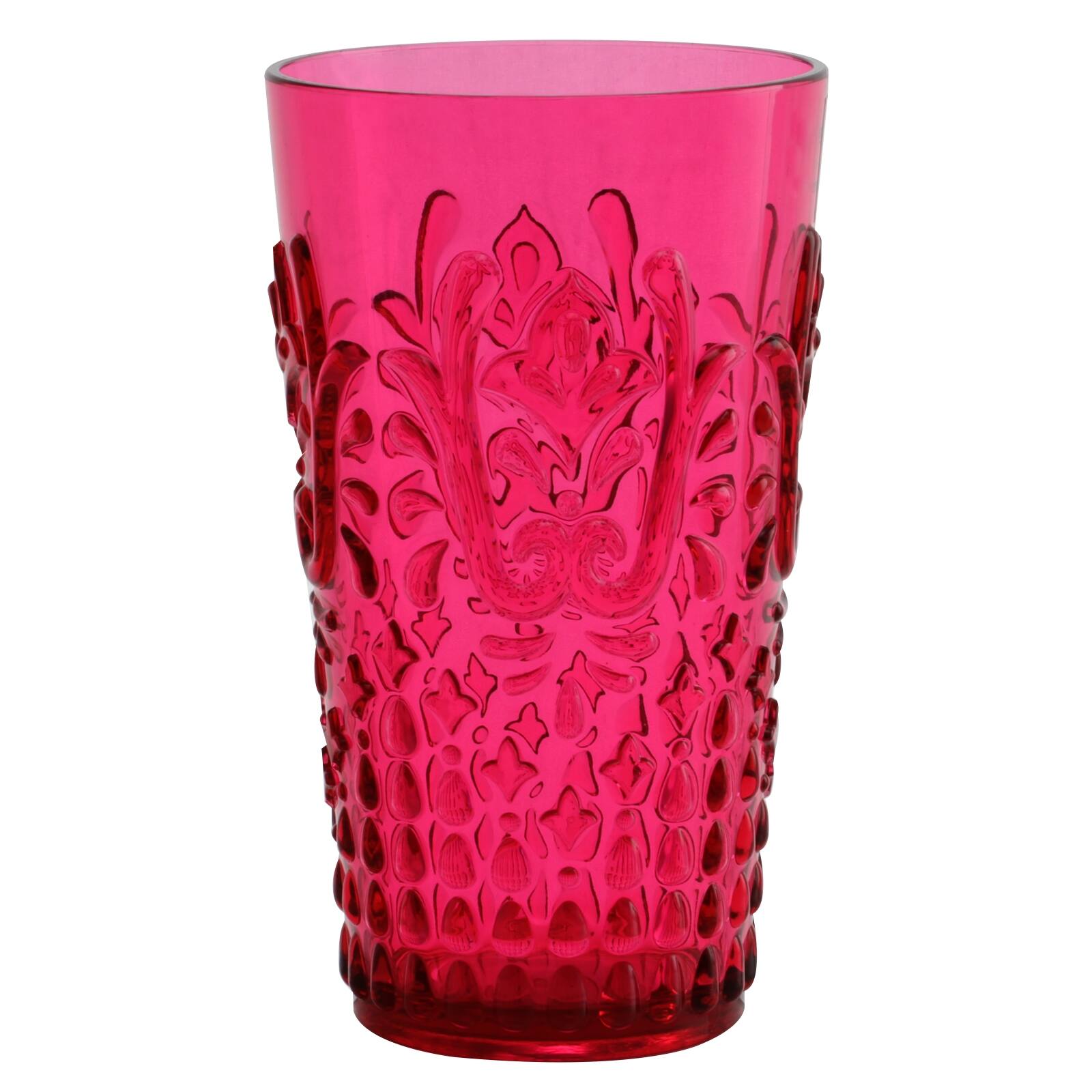 Back. Studio California - Studio California Elmira 20.5 oz Acrylic Tumbler in Red, Set of 8 - Red.