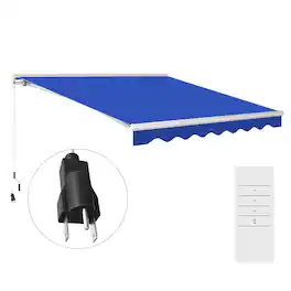 Outsunny - x 10' Electric Awning - Blue