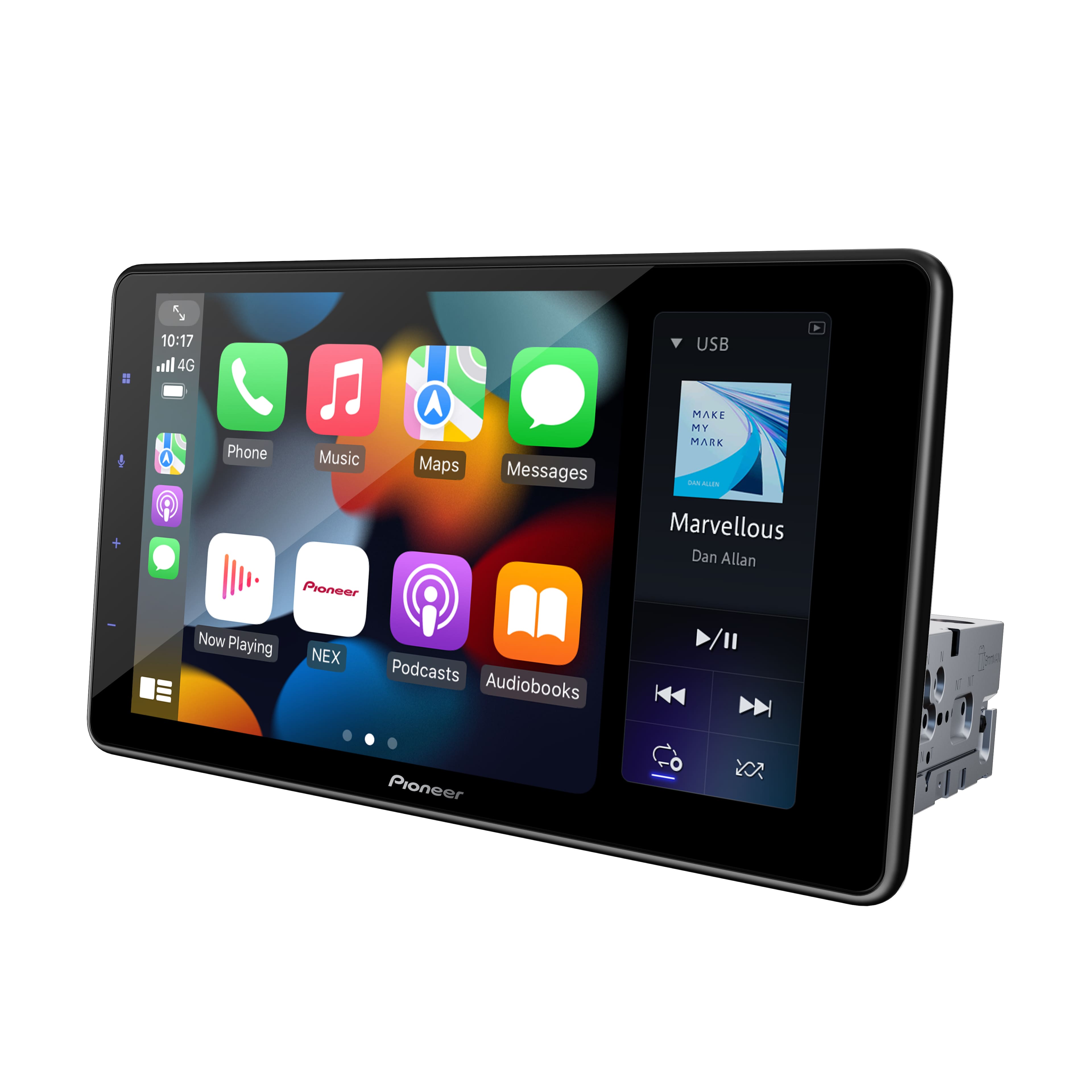 Alt View 11. Pioneer - 9" Android Auto and Apple CarPlay Bluetooth Digital Media (DM) Receiver - Black.