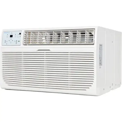 Front. Keystone - 8,000 BTU 350 Sq. Ft. Through-the-Wall Air Conditioner with 4,200 BTU Supplemental Heat Capability - White.