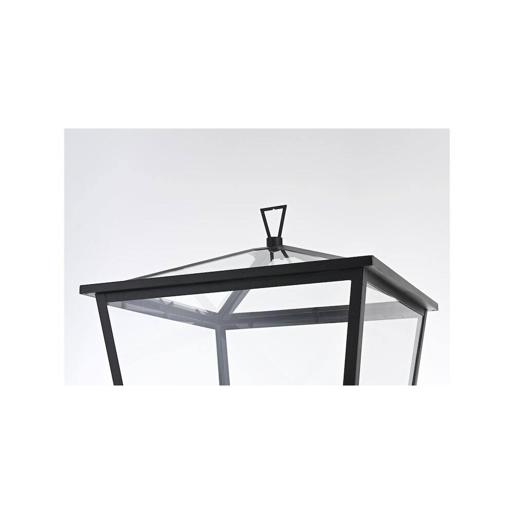 Back. Elegant Lighting - Oxford 7 inch Outdoor Pendant in Black - Black.
