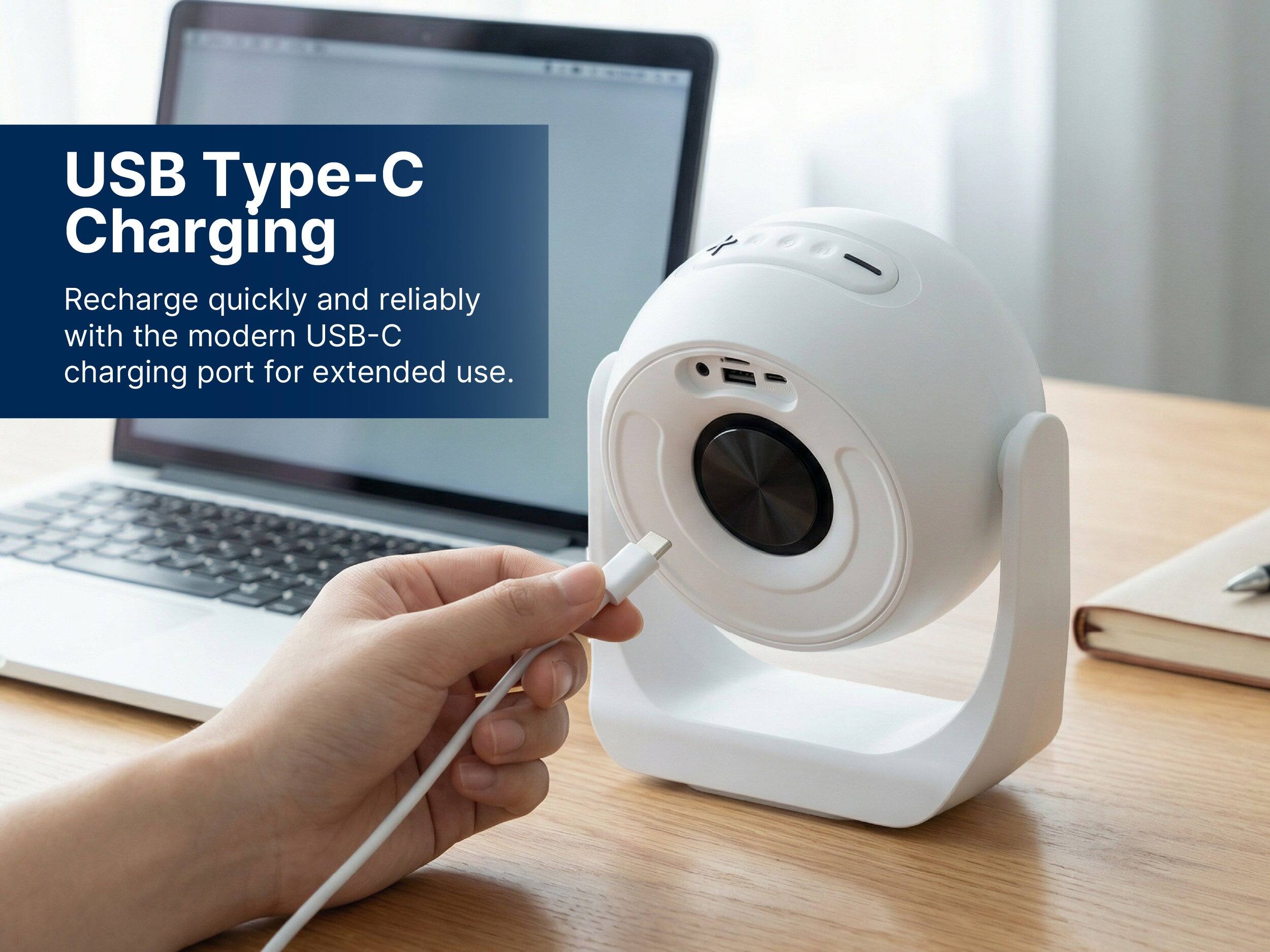 USB Type-C Charging

Recharge quickly and reliably with the modern USB-C charging port for extended use.
