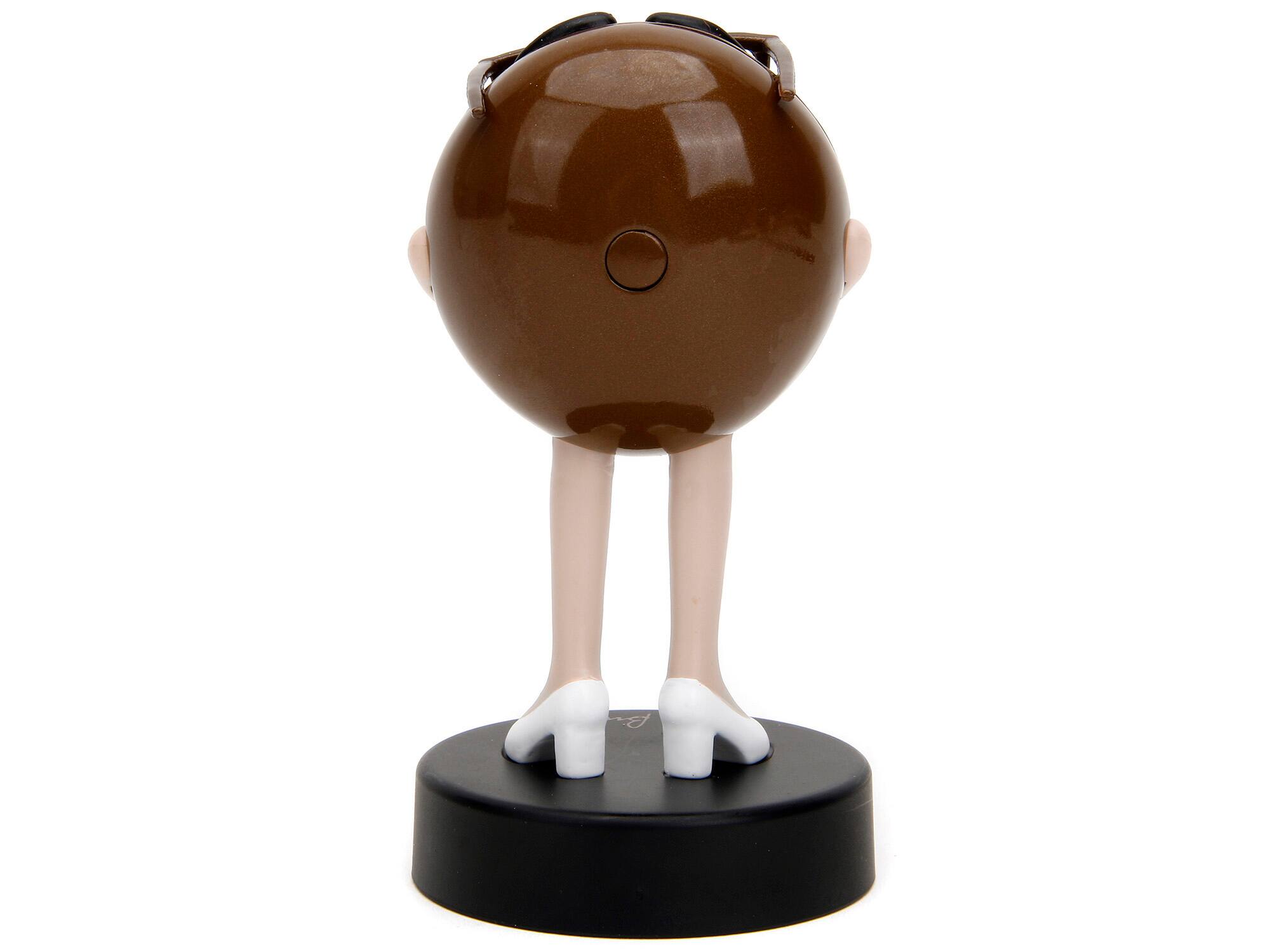 Back. Jada - Brown M&M's 4" Diecast Figurine "Metalfigs" Series by Jada - Brown.