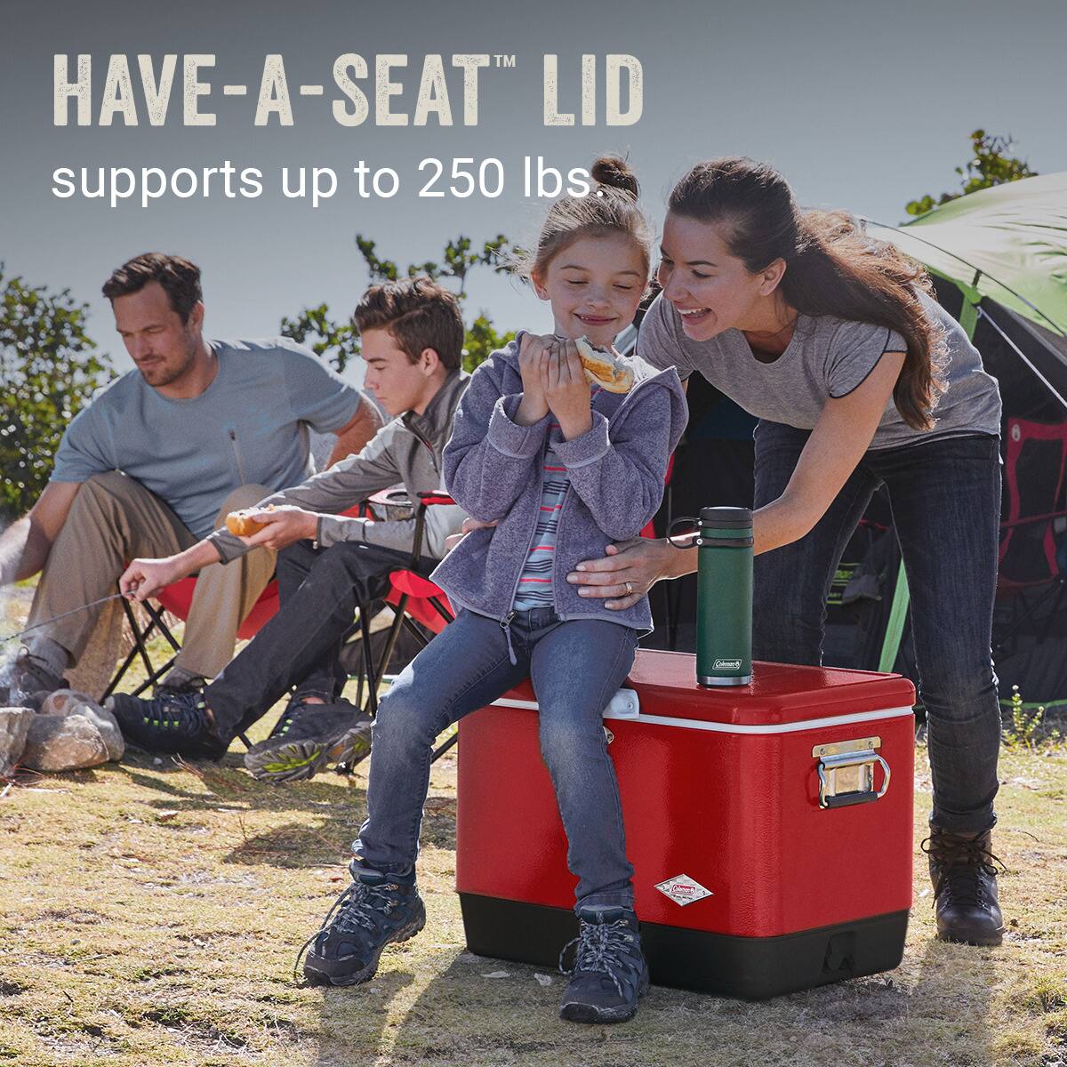 HAVE-A-SEAT™ LID supports up to 250 lbs.