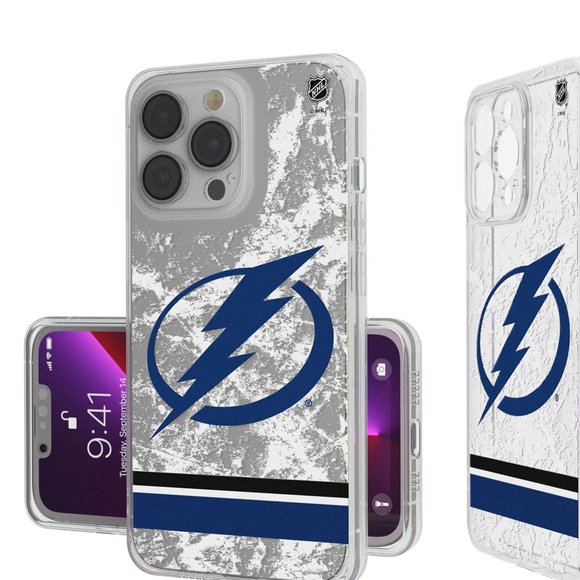 Keyscaper - NHL - Tampa Bay Lightning iPhone Stripe Clear Ice Case - 13 mini - Multicolor price history on PriceWatchPro