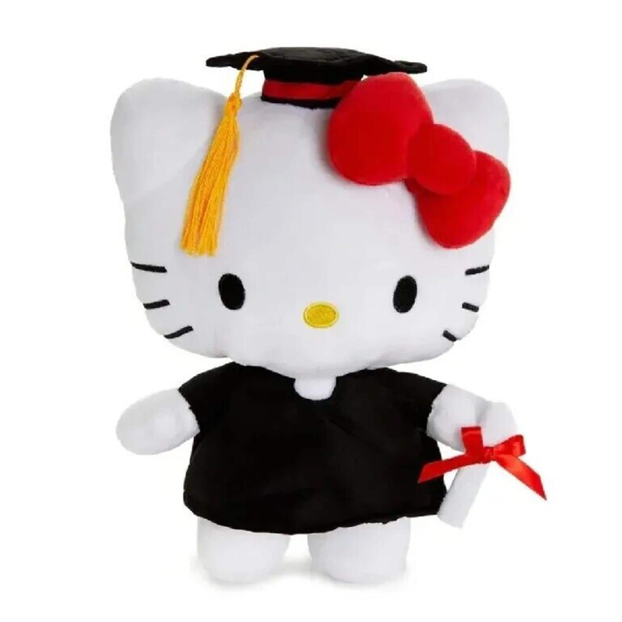 Sanrio Hello Kitty Cap and Gown 10.5 Inch Plush - Red/White