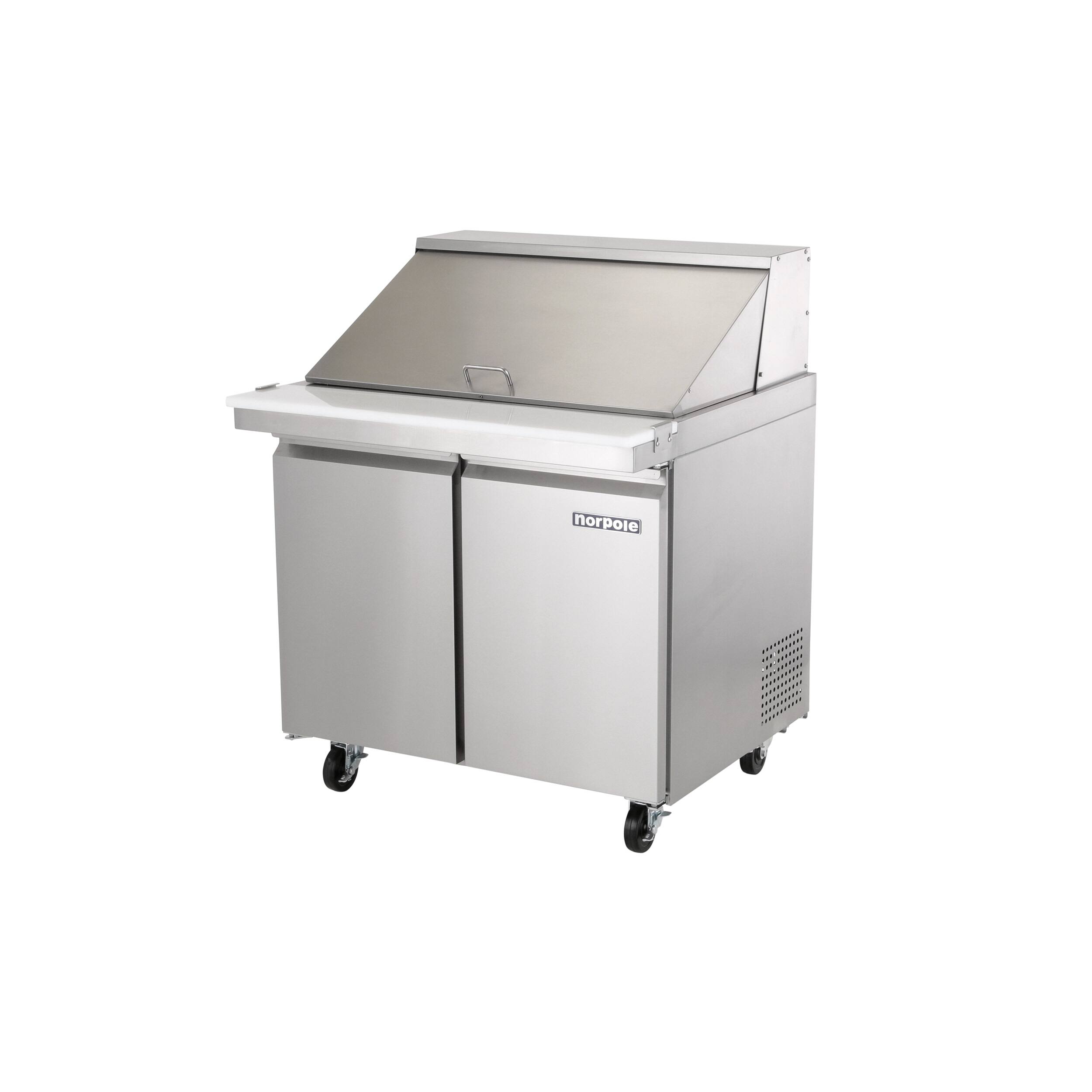 Alt View 2. Magic Chef - Commercial 7.6 cu. ft. Mega Top Prep Table Refrigerator in Stainless Steel - Stainless Steel.