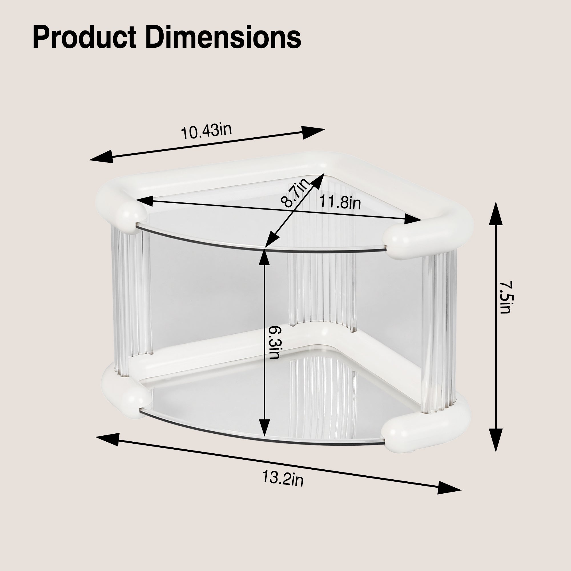Product Dimensions: 10.43in x 8.7in x 11.8in x 6.3in x 7.5in x 13.2in