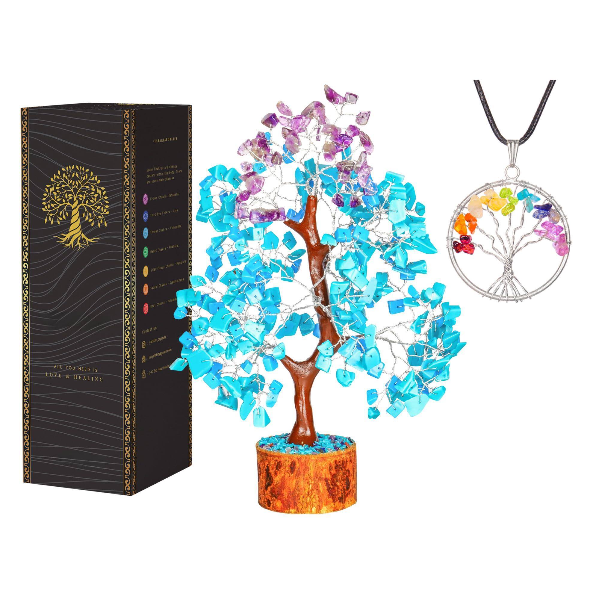 Turquoise and Amethyst Silver Wire