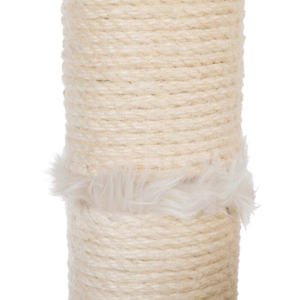 Alt View 1. TRIXIE - Baza Senior Plush & Sisal Cat Tree Scratching Posts Hammock & Steps - Cream.