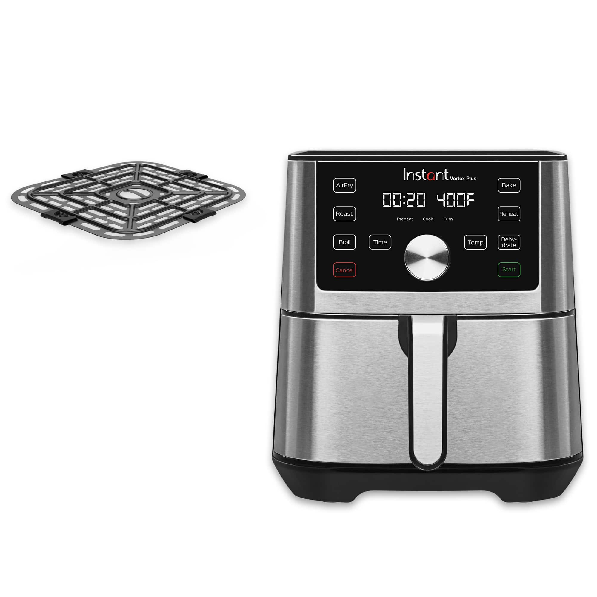 Alt View 11. Instant Pot - 6 Quart Vortex Plus 6-in-1 Air Fryer - Stainless Steel.