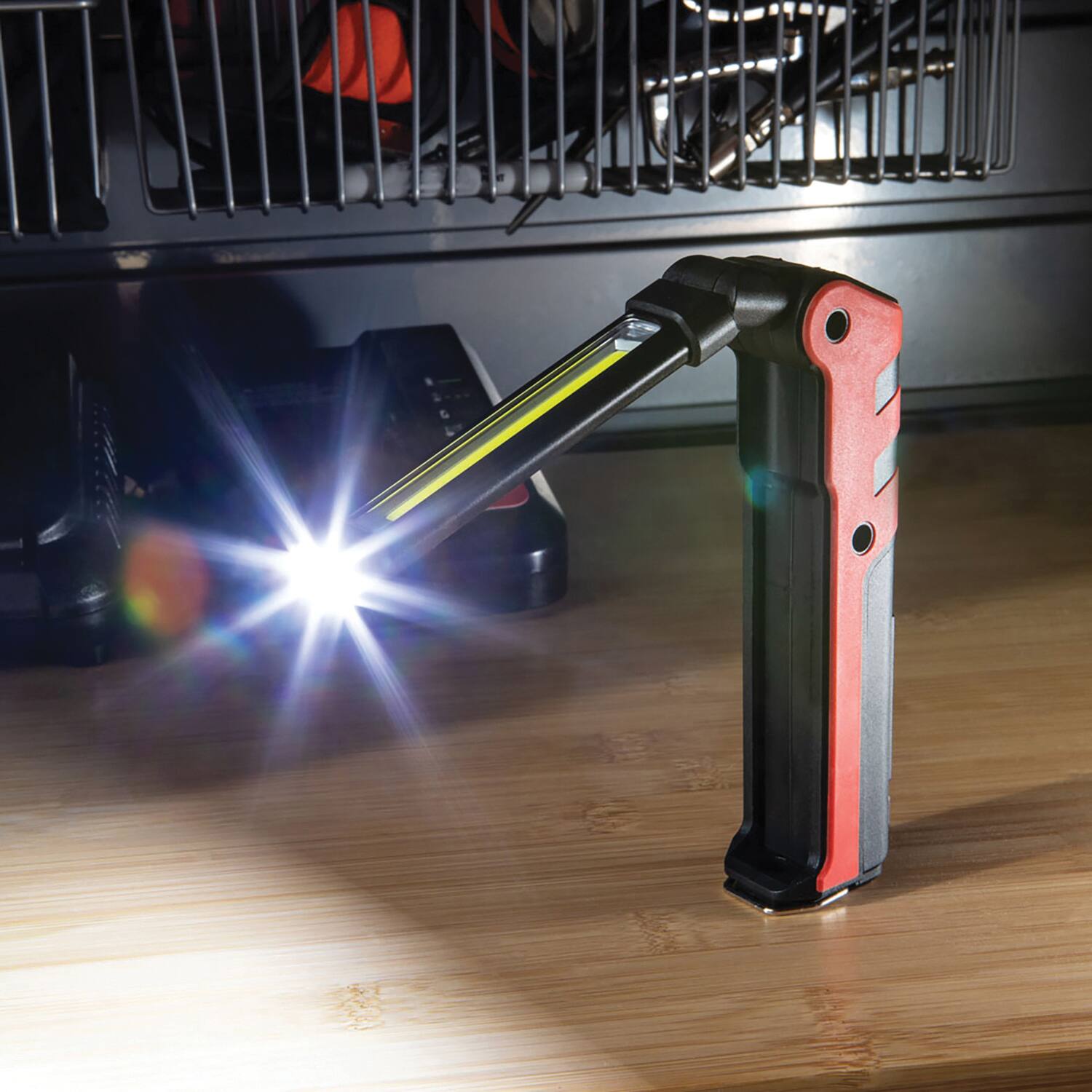 Alt View 1. Dorcy - 450-Lumen Flex COB Rechargeable Work Light and LED Tip Inspection Flashlight.