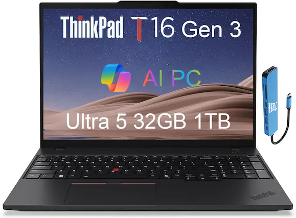 ThinkPad T16 Gen 3
AI PC
Ultra 5 32GB 1TB