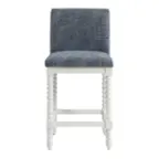 Front. OSP Home Furnishings - Kaylee 26 Spindle Counter Stool - Indigo / Antique White.