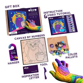 OKTO - Clay-by-Numbers Kit – “Owl” (11.4” x 11.4”)