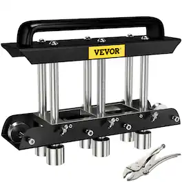VEVOR - Three-Station Edge Roller, Large Radius, 0-90° Bending Angle Sheet Metal Brake, Quickly Adjusts for Making 0.63\"-5.7\" - Black