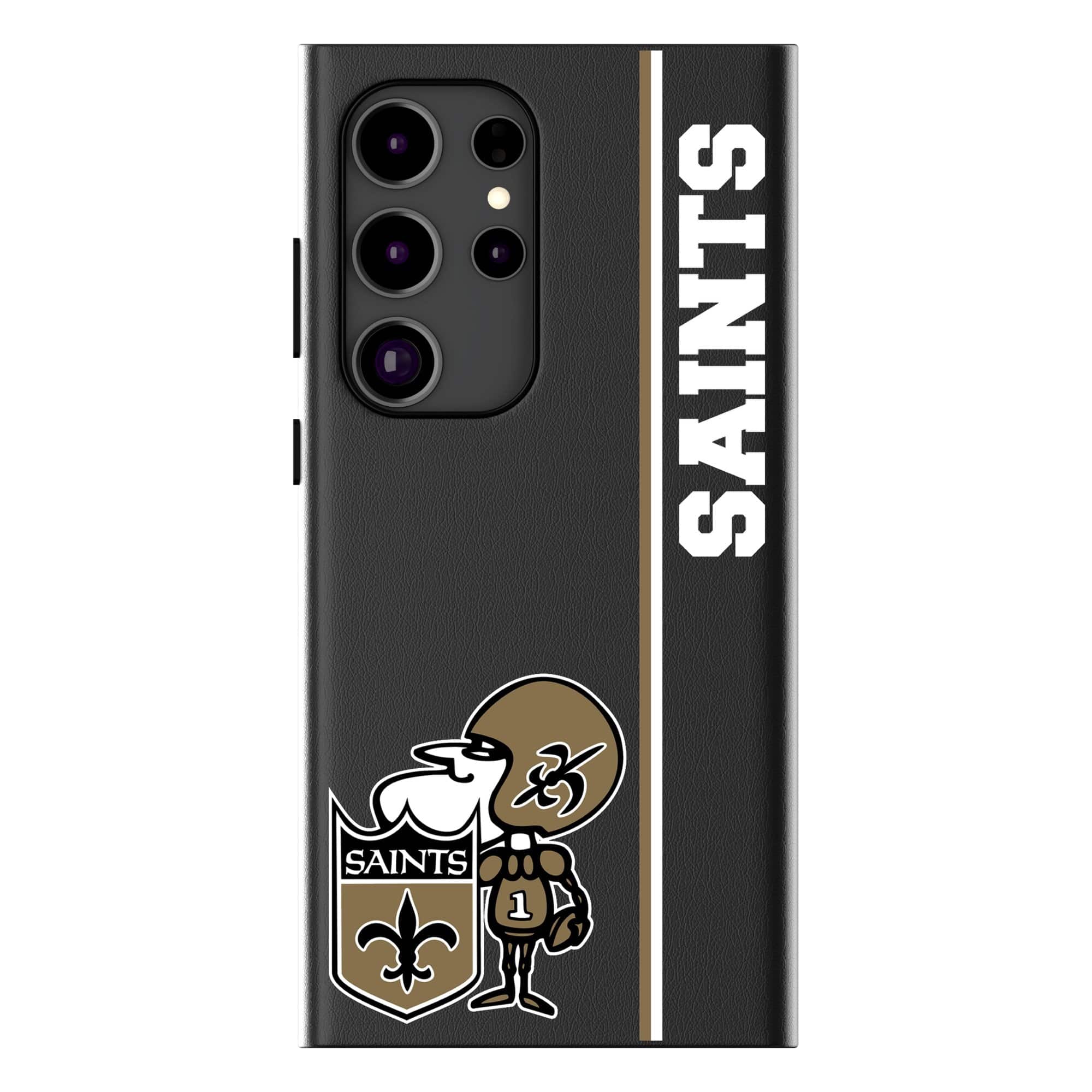 Keyscaper - NFL - New Orleans Saints Galaxy Magnetic Bump Case - S24 Ultra - Black
