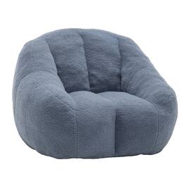 GOODSILO - Large Faux Fur Bean Bag Chair with Memory Foam Filling for Ultimate Comfort and Support - Light Blue