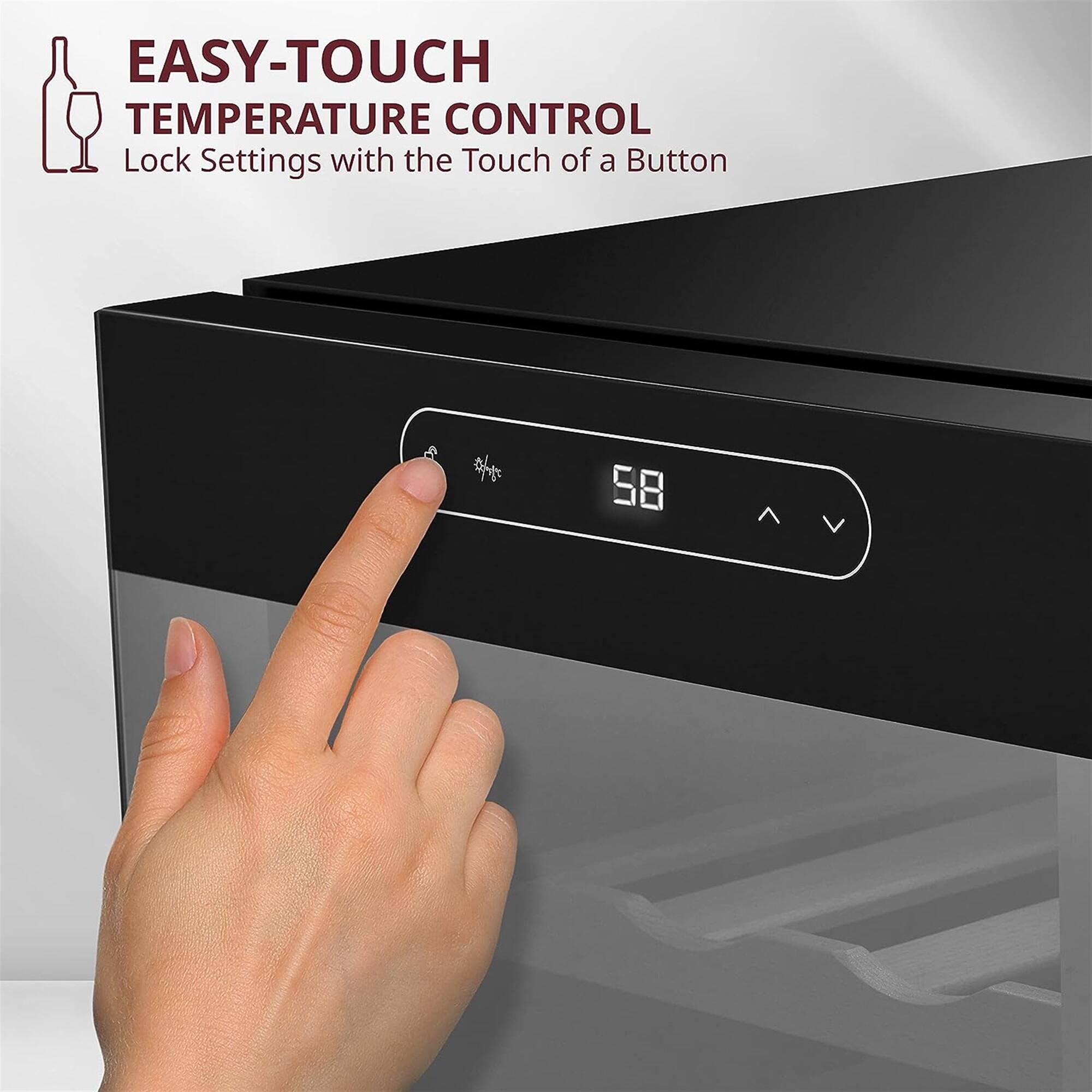 EASY-TOUCH TEMPERATURE CONTROL  
Lock Settings with the Touch of a Button
