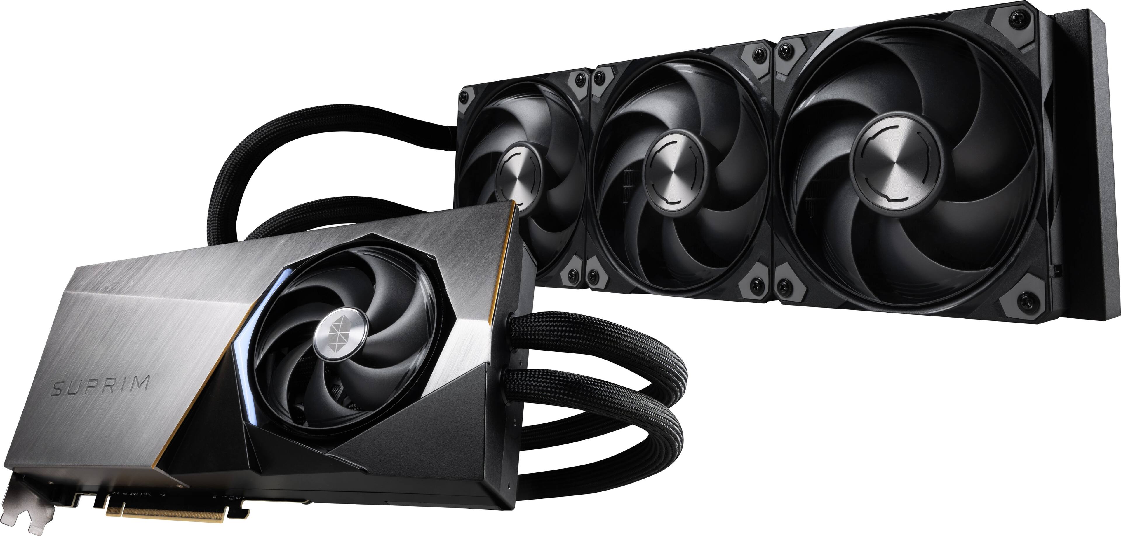 Alt View 6. MSI - NVIDIA GeForce RTX 5080 16G SUPRIM LIQUID SOC 16GB GDDR7 PCI Express Gen 5 Graphics Card - Black.