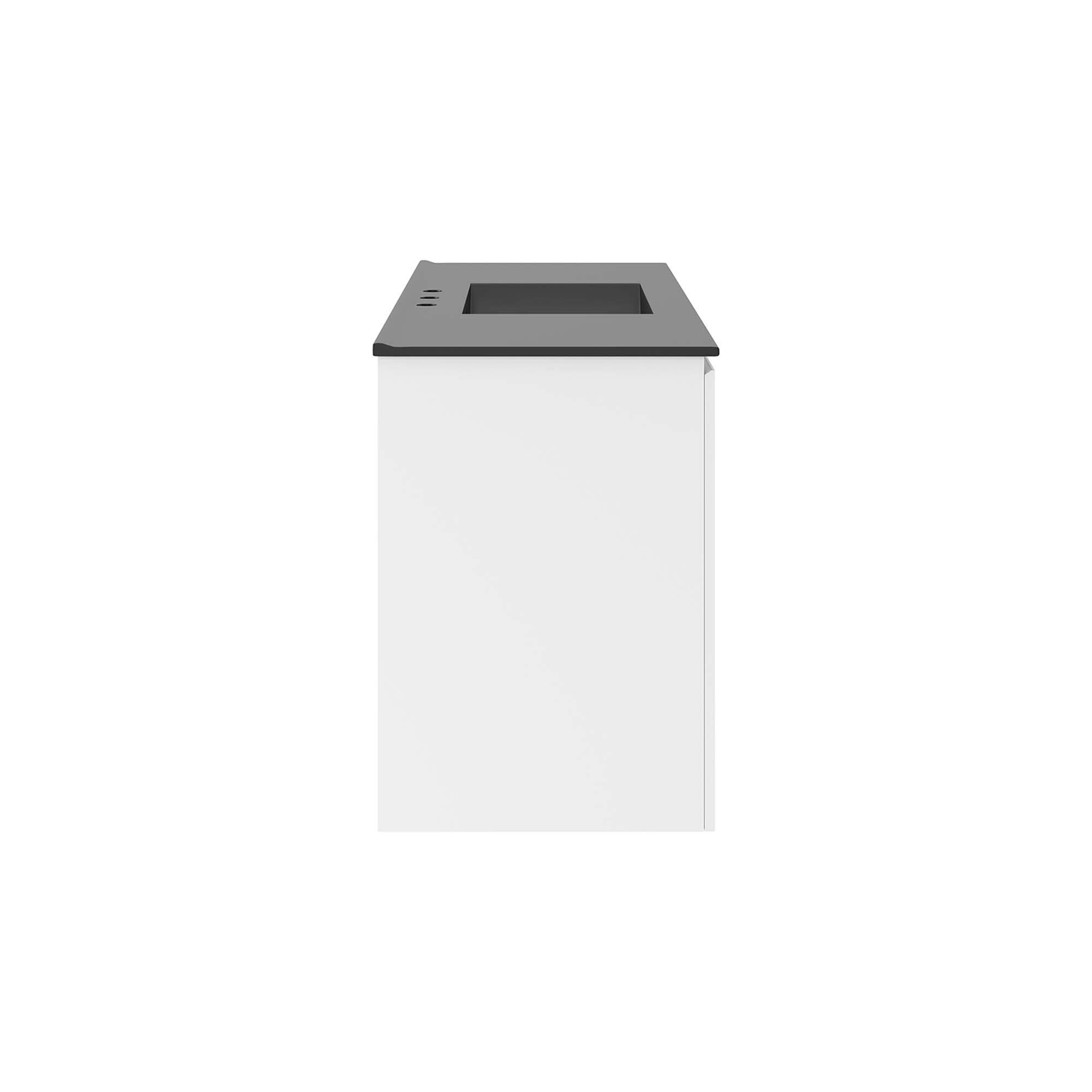 Alt View 1. Modway - Bryn Wall-Mount Bathroom Vanity Basin Included - White Black.