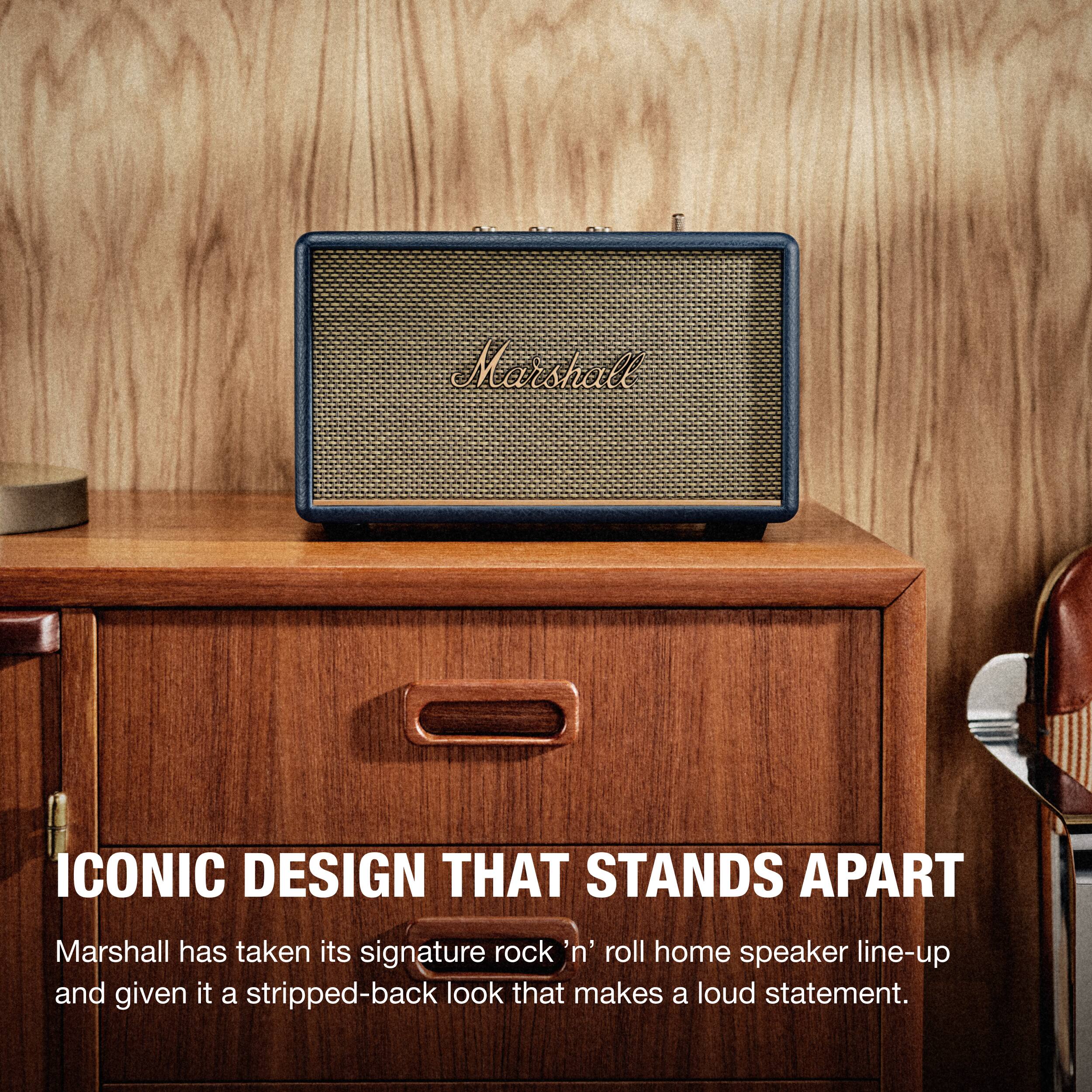 Marshall has taken its signature rock 'n' roll home speaker line-up and given it a stripped-back look that makes a loud statement.