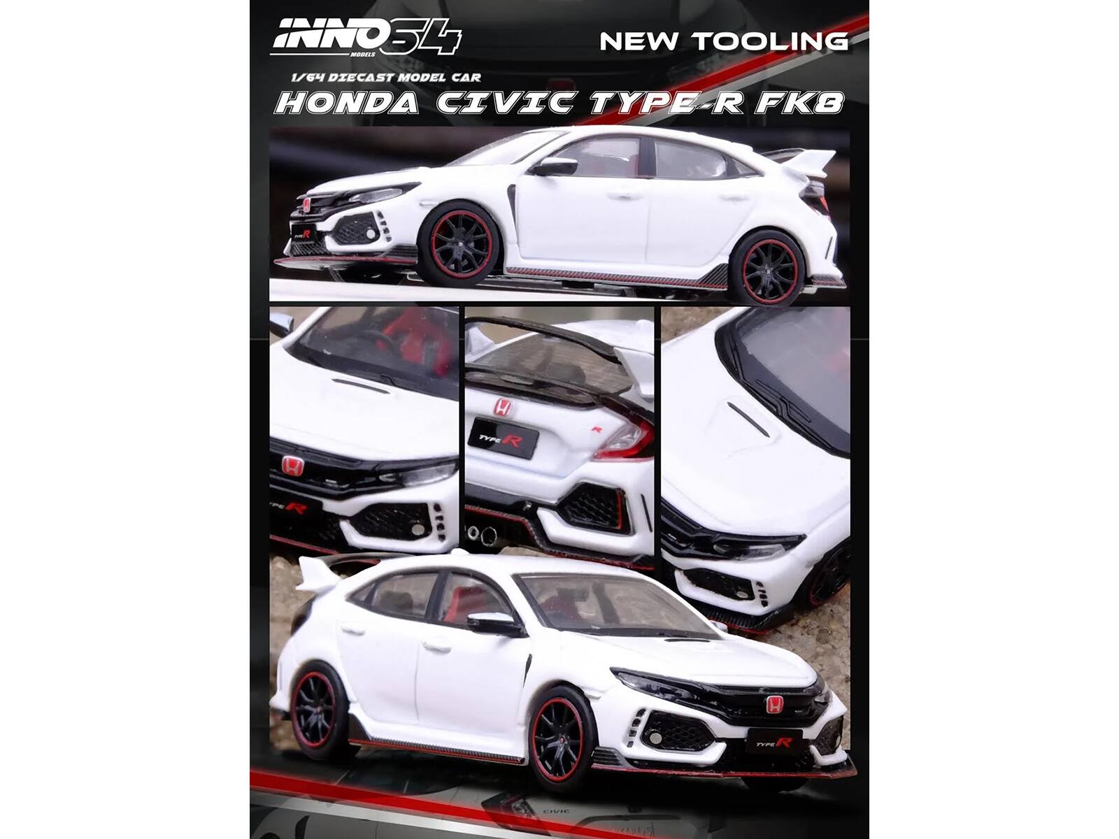 INNO SL MODELS NEW TOOLING 1/64 DIECAST MODEL CAR HONDA CIVIC TYPE R FKB